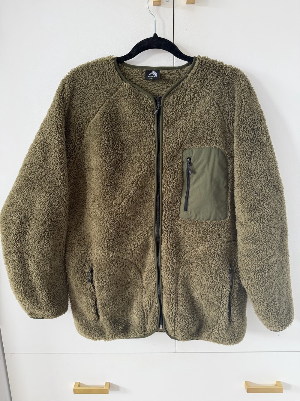 Field Core (Japanese Brand) Super Plush High Pile Green Fleece Jacket Unisex L